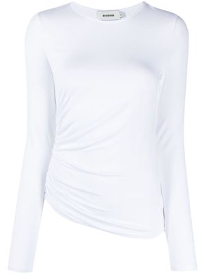 GOODIOUS gathered-detail sweatshirt - White