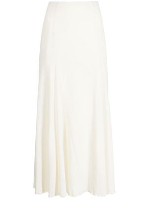 GOODIOUS high-waisted midi skirt - White