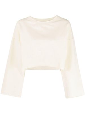 GOODIOUS raw-hem cropped pullover - Neutrals