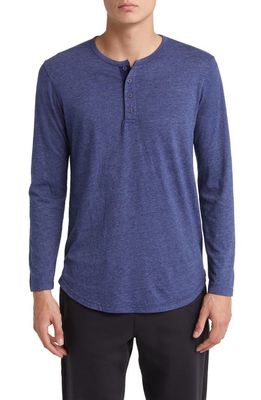 Goodlife Long Sleeve Henley in Goodlife Navy 