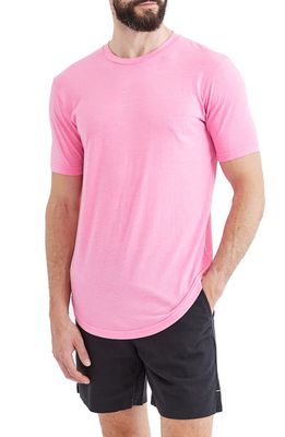 Goodlife Scallop Crew T-Shirt in Neon Pink