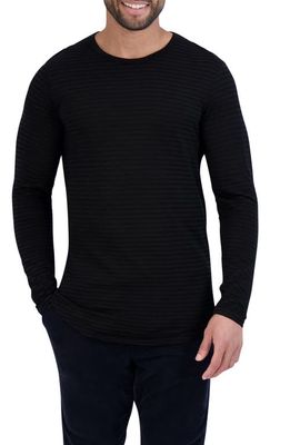Goodlife Stripe Cotton Blend T-Shirt in Black