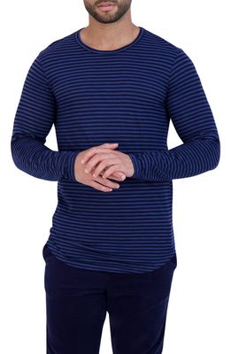 Goodlife Stripe Cotton Blend T-Shirt in Goodlife Navy