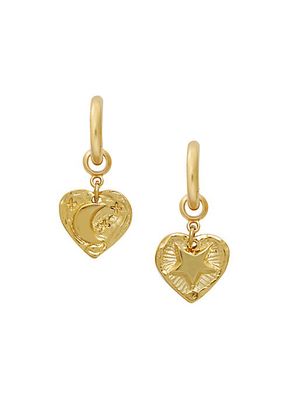 Goodnight Moon 24K-Gold-Plated Drop Earrings