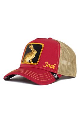 Goorin Bros. Jacked Rabbit Patch Trucker Hat in Red