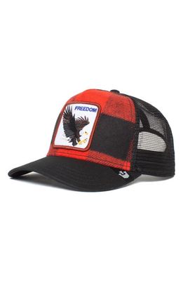 Goorin Bros. Ski Free Eagle Patch Trucker Hat in Red