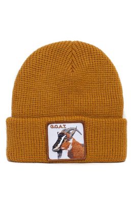 Goorin Bros. The Greatest Goat Patch Beanie in Camel