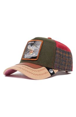 Goorin Bros. Trunchbull Crocodile Patch Flannel Trucker Hat in Olive