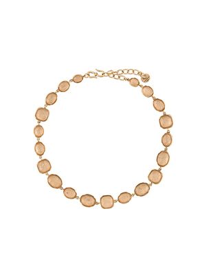 Goossens Cabochons embellished necklace - Gold