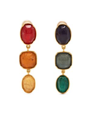 Goossens Cabochons rock-crystal drop earrings - Multicolour