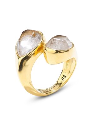 Goossens Cachemire rock crystal ring - Gold