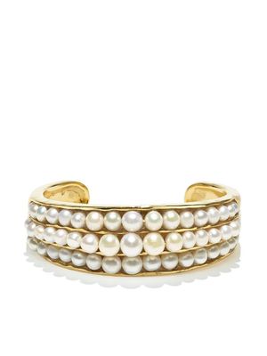 Goossens pearl-embellished cuff bracelet - Gold