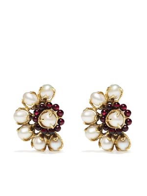Goossens Perles Baroques clip earrings - White