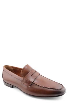 Gordon Rush Morgan Moc Toe Penny Loafer in Tan