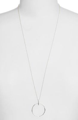 gorjana Balboa Circle Pendant Necklace in Silver