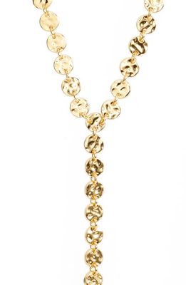 gorjana Ezra Disc Y-Necklace in Gold