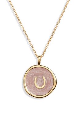 gorjana Horseshoe Coin Necklace in Gold