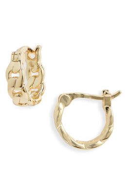 gorjana Wilder Sculpted Chain Huggie Hoop Earrings in Gold