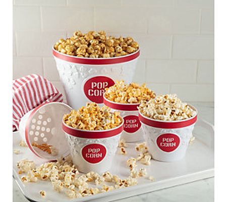 Gourmac Set of 5 Popcorn Bucket & Bowls