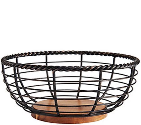 Gourmet Basics by Mikasa Rope Round Fruit Basket