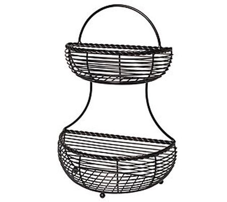Gourmet Basics by Mikasa Rope Two-Tier Countert op Basket