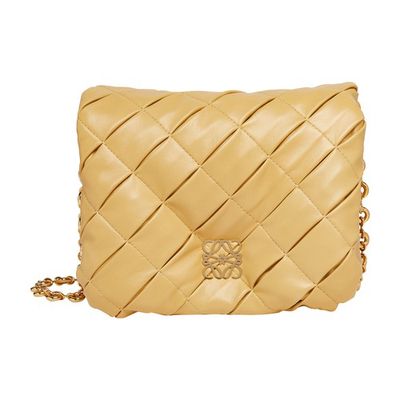 Goya Puffer bag in pleated leather