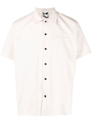 GR10K chest patch-pocket detail shirt - Neutrals