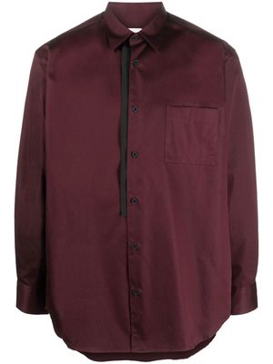 GR10K chest-pocket cotton shirt - Red