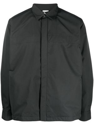 GR10K classic-collar ripstop shirt jacket - Green