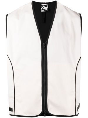 GR10K contrasting-trim detail vest - White