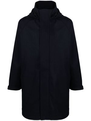 GR10K hooded wool-blend coat - Blue