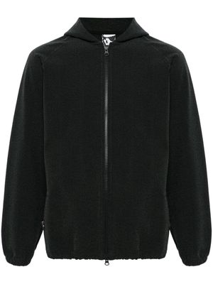 GR10K IBQ zip-up textured hoodie - Black