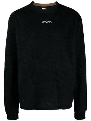 GR10K logo-embroidered knitted jumper - Black