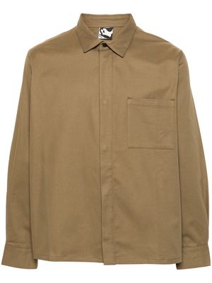 GR10K long-sleeves cotton shirt - Neutrals