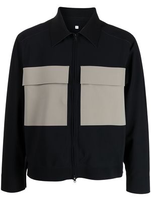 GR10K pocketed zip-up jacket - Black