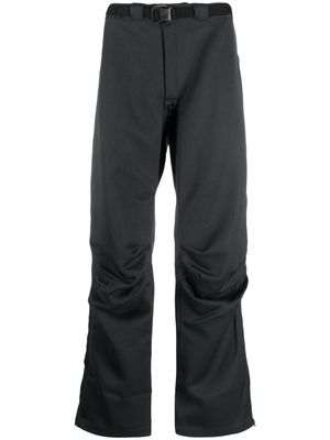 GR10K Titanus Arc wool straight-leg trousers - Grey