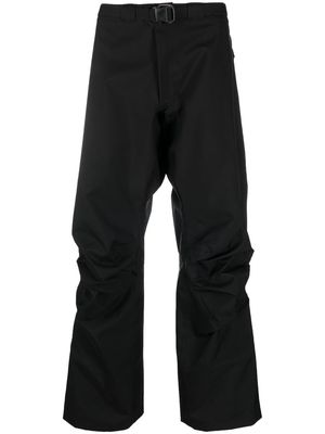 GR10K zip-detail straight-leg trousers - Black