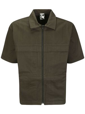 GR10K zipped cotton shirt - Green