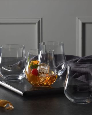 Grace 15 oz. Stemless Double Old-Fashioned Glasses, Set of 4