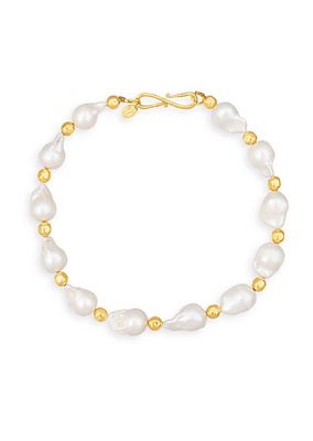 Grace 22K-Gold-Plated & Cultured Freshwater Pearl Necklace