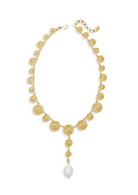 Grace 24K Gold-Plate & Pearl Necklace
