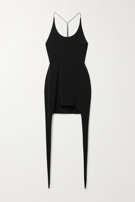 Grace Ling - Embellished Stretch-jersey Mini Dress - Black