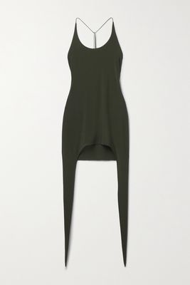 Grace Ling - Embellished Stretch-jersey Mini Dress - Green