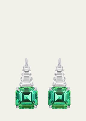 Grace Mint Green Tourmaline and Diamond Earrings