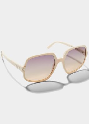 Gradient Round Plastic Sunglasses