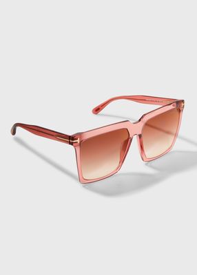 Gradient Square Plastic Sunglasses
