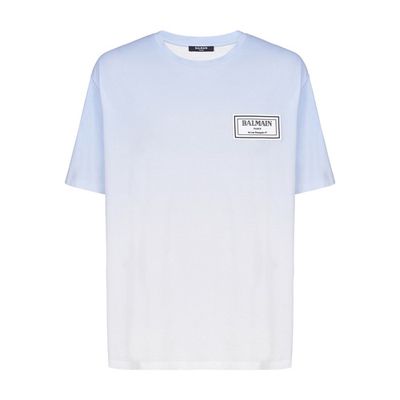 Gradient T-shirt with rubber patch