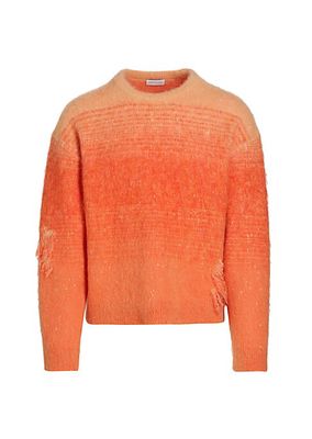 Gradient Wool-Mohair Crewneck Sweater