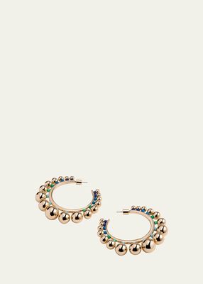 Graduated Ball Hoop Earrings