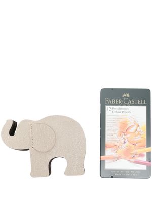 Graf von Faber-Castell elephant leather pen holder - Neutrals